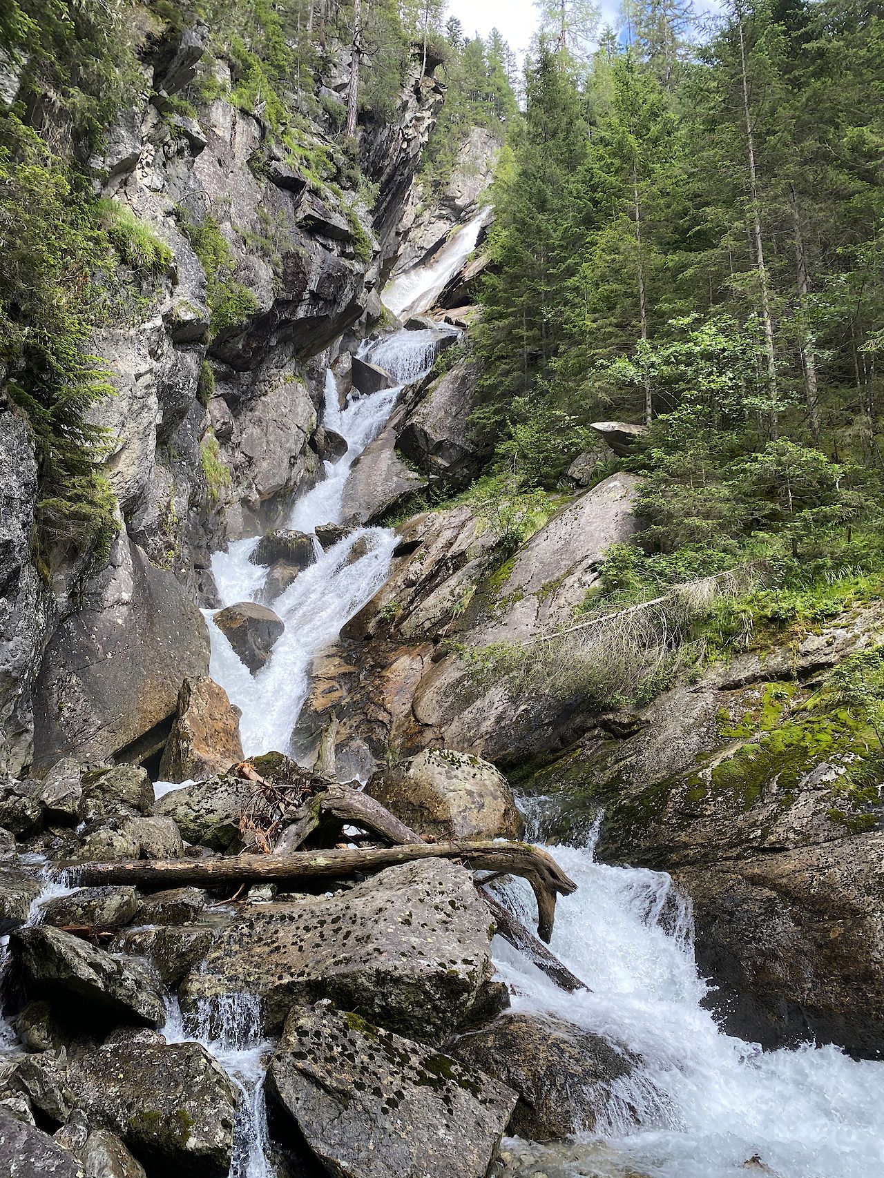 Waterfall nearby the Alpenhaus Prossau